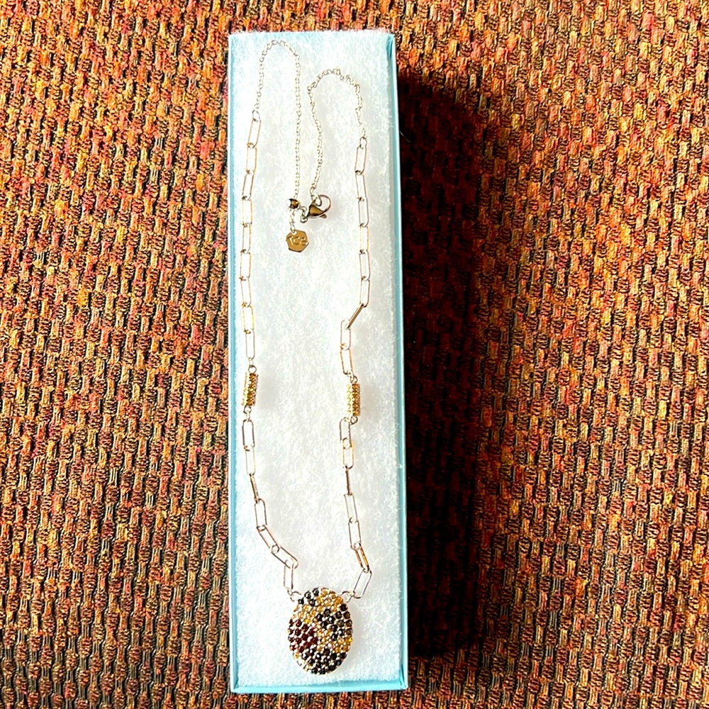 NWOT Touchstone by Swarovski red/blue/crystal pendant necklace.